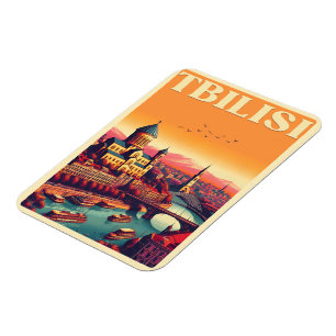 Tiflis Hauptstadt von Georgien, Retro-Souvenir-Ges Magnet