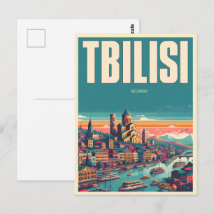 Tiflis Hauptstadt von Georgien, Retro-Souvenir-Ges Postkarte