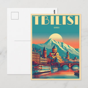 Tiflis Hauptstadt von Georgien, Retro-Souvenir-Ges Postkarte