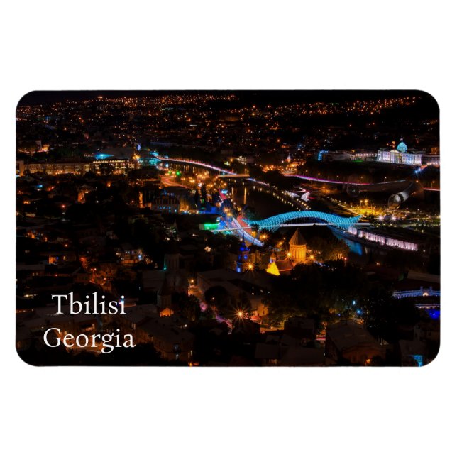 Tiflis in der Nacht Magnet (Horizontal)