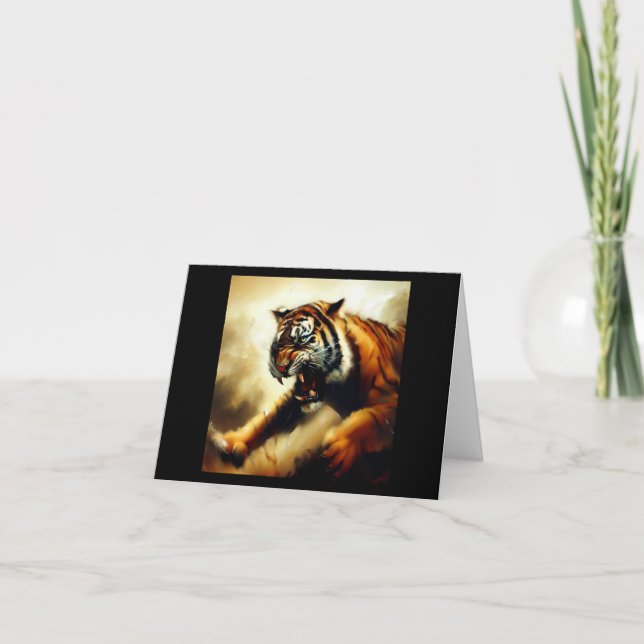 Tiger (14) Wildkatze Karte (Vorderseite)