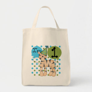 Tiger 1. Geburtstag T - Shirt und Geschenke Tragetasche