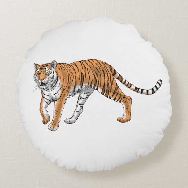 Tiger 2 rundes kissen (Rückseite)