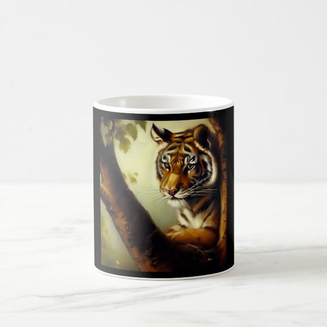 Tiger (9) Wildkatze Kaffeetasse (Mittel)