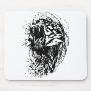 Tiger Abstrakt Animal Wild Cat Predator Mousepad