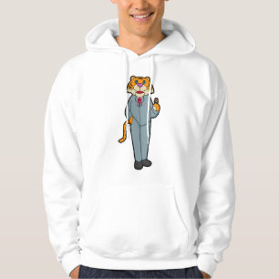 Tiger als Bräutigam mit Ehering Hoodie