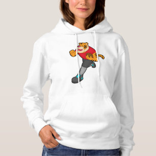Tiger als Fußballspieler mit Fußball Hoodie