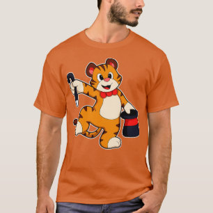 Tiger als Gentleman mit Hat T-Shirt