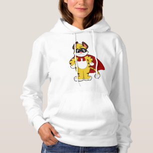 Tiger als Held mit Maske & Kap Hoodie