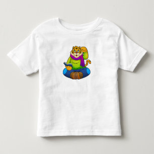 Tiger als Nerd mit Buch Kleinkind T-shirt