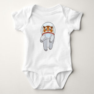 Tiger als Spaceman-Kostüm Baby Strampler