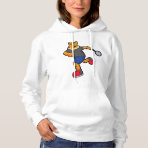 Tiger als Tennisspieler mit Tennisschläger Hoodie