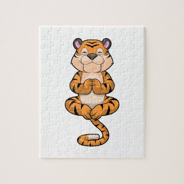 Tiger an der Yoga-Fitness (Vertikal)