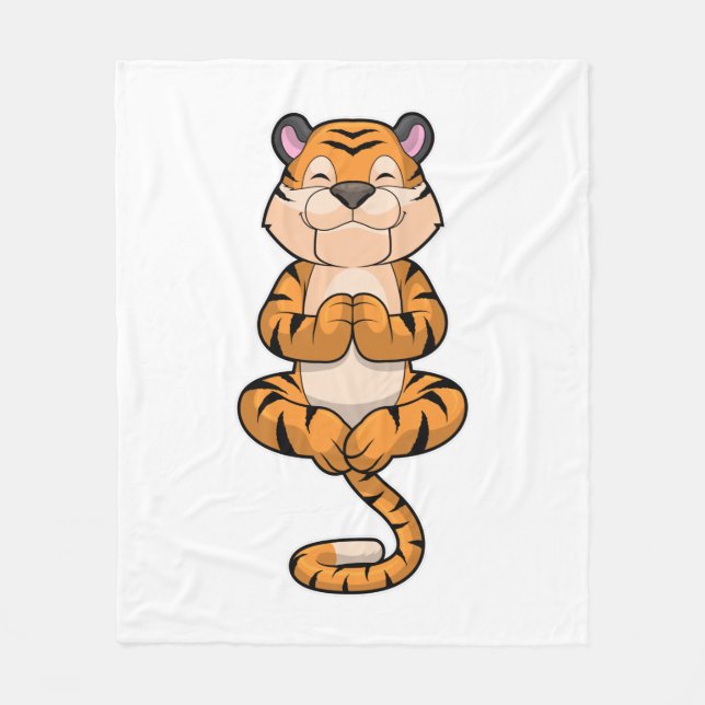 Tiger an der Yoga-Fitness Fleecedecke (Vorderseite)
