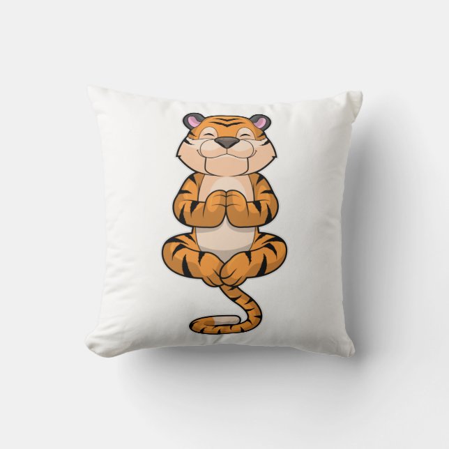 Tiger an der Yoga-Fitness Kissen (Vorderseite)