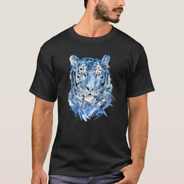 Tiger Animal Art Tierliebhaber Premium T-Shirt (Vorderseite)