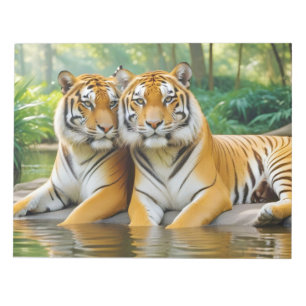 Tiger Animal Nature Wildlife Zuneigung Gekümmert Notizblock