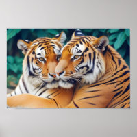 Tiger Animal Nature Wildlife Zuneigung Gekümmert