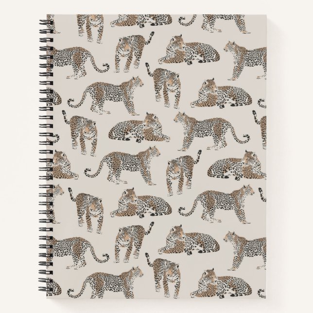 Tiger Animal Pink Modern Notizbuch (Vorderseite)