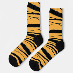 Tiger Animal Print Premium Crew Socks Socken