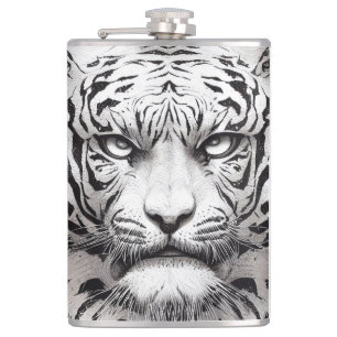 Tiger Animal Wild Nature Illustration Line Epic Flachmann
