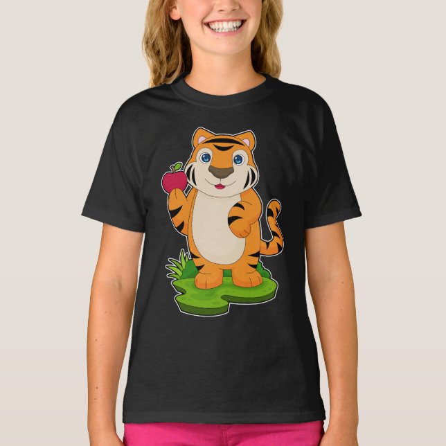 Tiger Apple Fruit T-Shirt (Vorderseite)