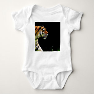 Tiger Approaching - Wildtierarbeiten Baby Strampler