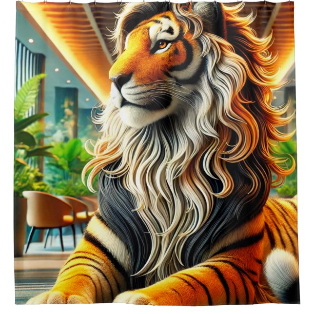 Tiger Art Duschvorhang (Vorderseite)