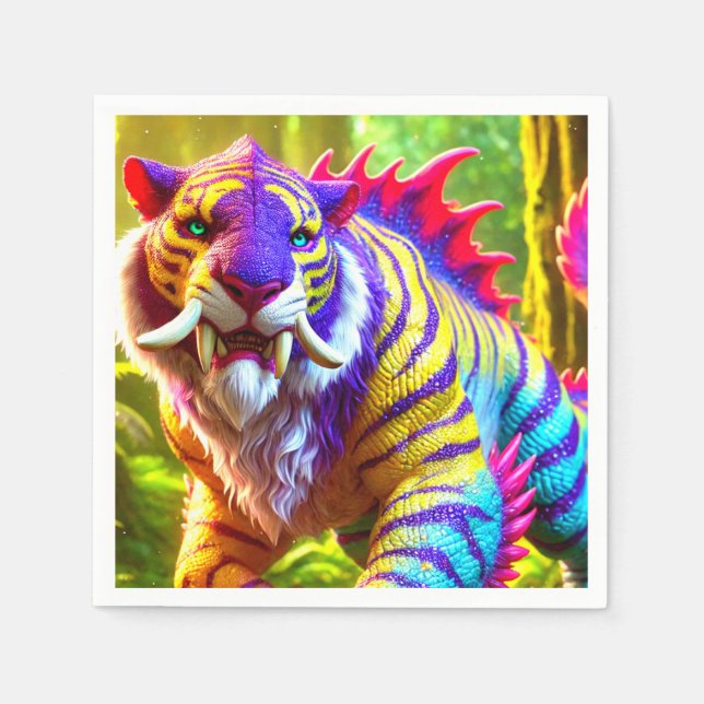 Tiger Art Serviette (Vorderseite)