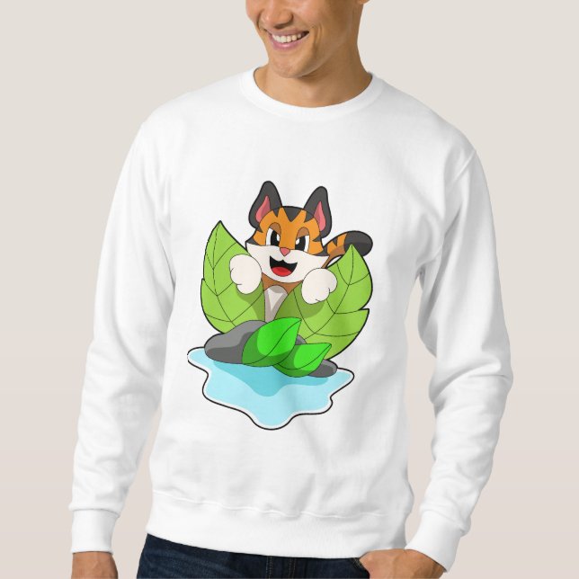 Tiger auf der Jagd Sweatshirt (Vorderseite)