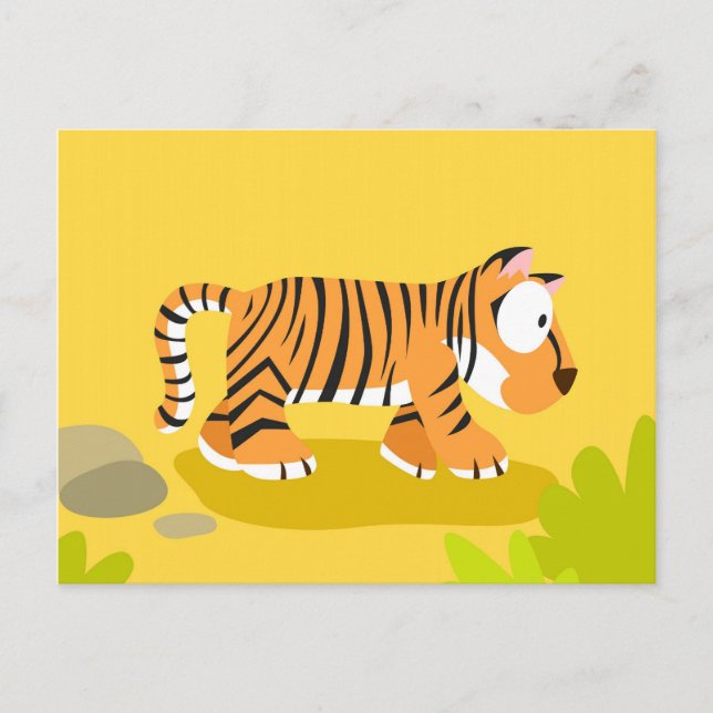 Tiger aus meiner Weltierserie Postkarte (Vorderseite)