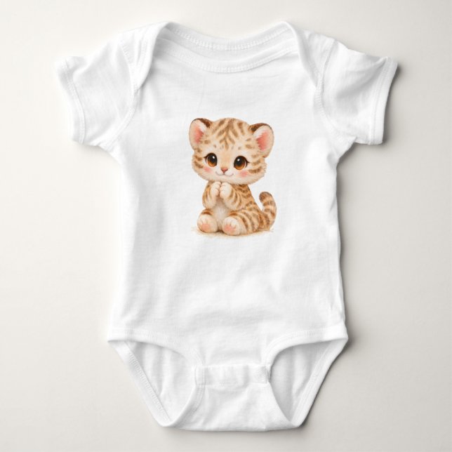 🐯 TIGER BABY BODYSUIT BABY STRAMPLER (Vorderseite)