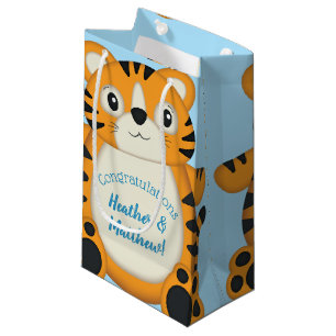 Tiger Baby Dusche Blue Kleine Geschenktüte