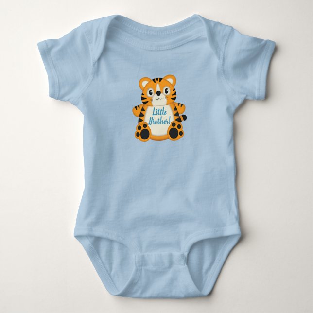 Tiger Baby Dusche Blue Strampler (Vorderseite)