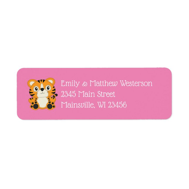 Tiger Baby Dusche Rosa (Vorne)
