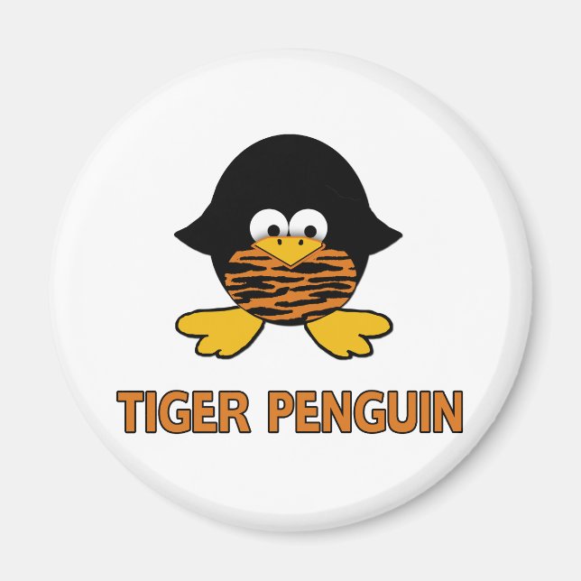 Tiger Baby Penguin Magnet (Vorne)