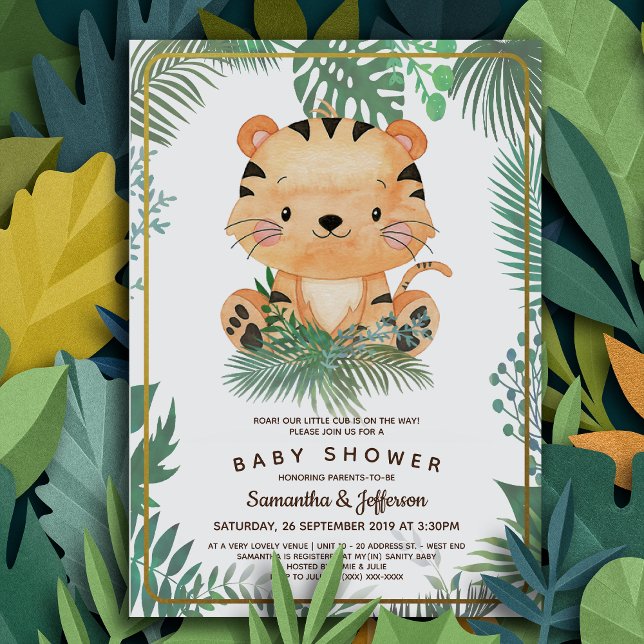 Tiger Baby Shower invitations Einladung (Von Creator hochgeladen)