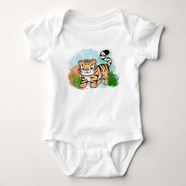Tiger Baby Strampler (Vorderseite)