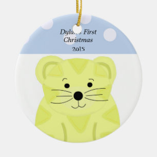 Tiger Babys erstes Weihnachten Keramikornament