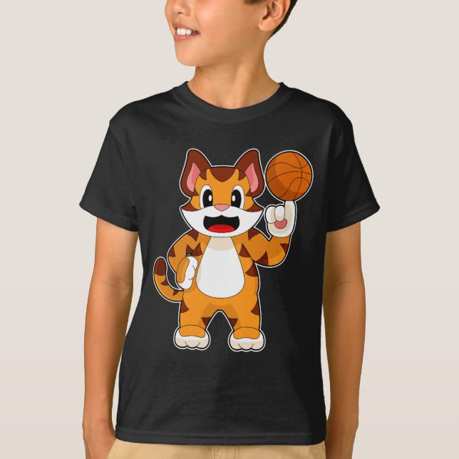 Tiger Basketball-Spieler Basketball T-Shirt (Vorderseite)