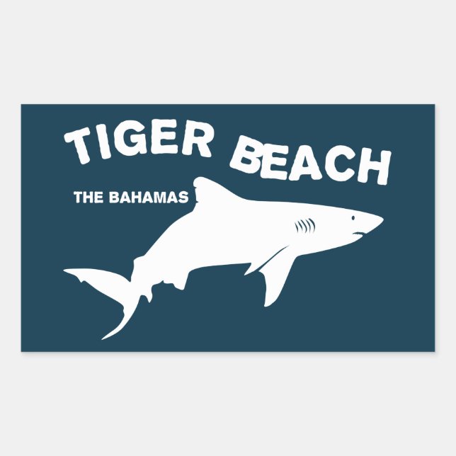 Tiger Beach - Bahamas Shark Diving Rechteckiger Aufkleber (Vorderseite)