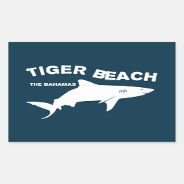 Tiger Beach - Bahamas Shark Diving Rechteckiger Aufkleber