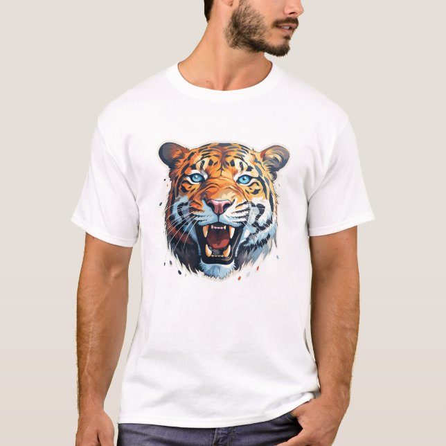 Tiger Beast Animal World Wildlife Beauty Discovery T-Shirt (Vorderseite)