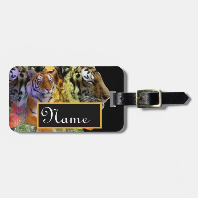 Tiger bei Henry Doorly Zoo Gepäckanhänger (Vorderseite horizontal)
