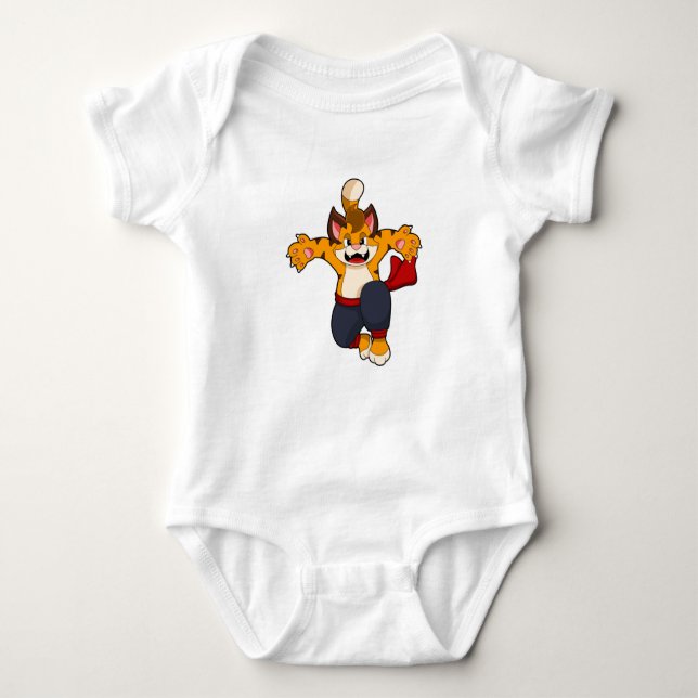 Tiger bei Martial Arts Karate Baby Strampler (Vorderseite)
