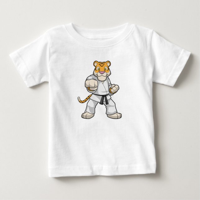 Tiger bei Martial Arts Karate Baby T-shirt (Vorderseite)