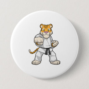 Tiger bei Martial Arts Karate Button