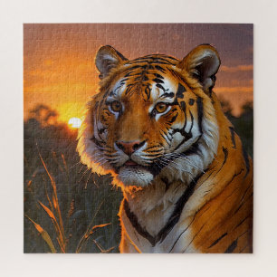 Tiger bei Sonnenuntergang