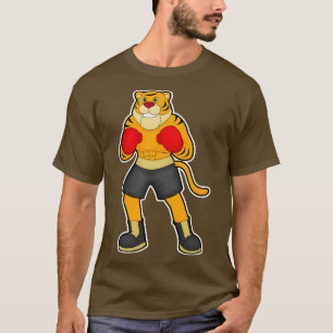 Tiger beim Boxen mit Boxhandschuhen T-Shirt