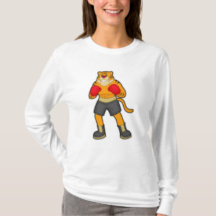 Tiger beim Boxen mit Boxhandschuhen T-Shirt